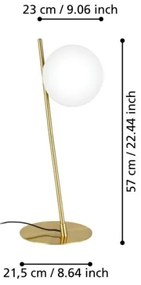 Eglo 900868 - Lampada da tavolo RONDO 1xE27/40W/230V