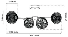 Lampadario a plafone OAKLAND 4xE27/60W/230V