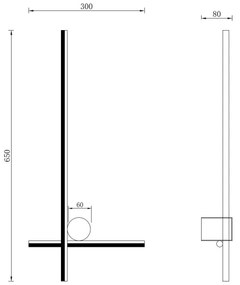 Zuma Line W4101-BK - Applique a LED MILL LED/14W/230V nero