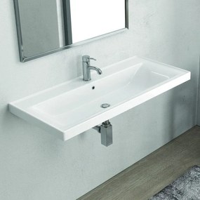 Kamalu - lavabo sospeso 65 cm in ceramica litos-sv65