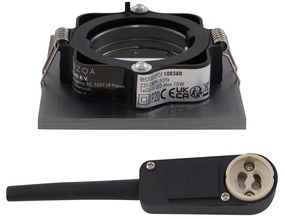 Set di 6 faretti da incasso moderni color canna di fucile GU10 50mm rotondi inclinabili - Qure