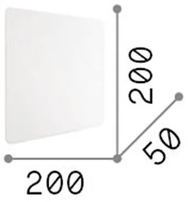 Applique Moderna Cover Alluminio Bianco Led 9,5W 3000K Quadr. D20