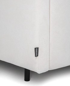 Divano bianco allungabile/con contenitore con rivestimento in velluto a coste 215 cm Bjork – Bonami Selection