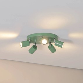 Faretto da soffitto Fun, verde chiaro, Ø 30 cm, orientabile, GU10 Fun Luminex, dimmerabile, Verde, Soggiorno / Sala da pranzo, Metallo, Moderno, Faretto alogeno