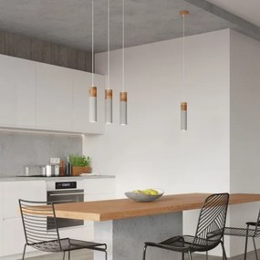 Sollux SL.0966 - Lampadario a sospensione con filo ZANE 2xGU10/40W/230V calcestruzzo/legno