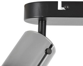 Faretto da soffitto moderno color canna di fucile a 3 luci ruotabile e regolabile - Drain