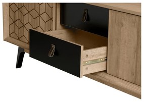 Cassettiera TV in legno di quercia Ceilan - Marckeric