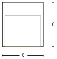 Zambelis E111 - Applique a LED da esterno LED/3W/230V 3000K IP54