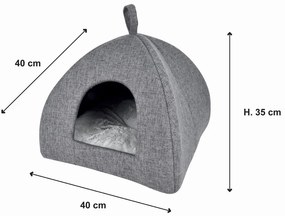 Bozzolo grigio per gatti 40x40 cm - Love Story