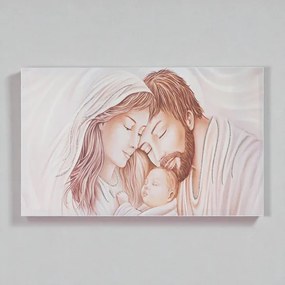 Quadro in tela 50x100 cm tema Nativitŕ con particolari a rilievo