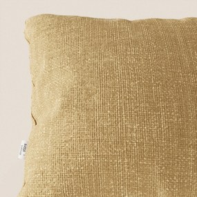 Lyon cuscino disponibile in diversi colori realizzato in morbido tessuto intrecciato impermeabile T06 ocra