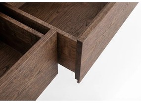 Mobile TV marrone in rovere massiccio 220x45x45 cm Fawn – Gazzda