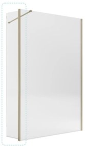 Box doccia walk-in Single L 30 x H 200 cm, vetro 8 mm dorato