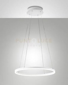 Giotto sospensione bianca d.60cm  a led 3000k - 36w - 3780 lm dimme...