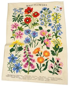 Strofinaccio in cotone beige, 50 x 70 cm Wild Flowers - Rex London