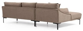 Divano angolare beige, angolo sinistro Leo - Artie