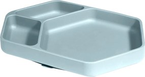 Piatto per bambini blu in silicone 16x25 cm – Kindsgut