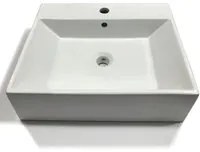 Lavabo da appoggio ceramica bianco lavandino lavello arredo 2 misure *** misure 53x41x15 cm, confezione 1