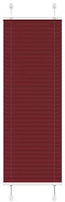 Tenda Plissettata Rosso Bordeaux 40x100 Cm Larghezza Tessuto /