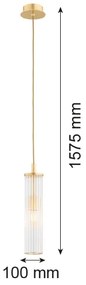 Argon 8489 - Lampadario a sospensione con filo HAMPTON 1xE14/7W/230V oro