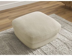 Poggiapiedi beige con rivestimento in bouclé Leonore – Bobochic Paris