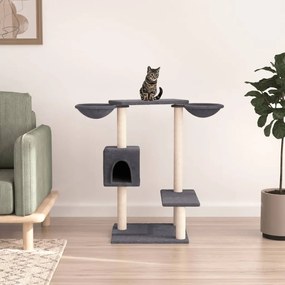 Albero per gatti con tiragraffi grigio scuro 82 cm