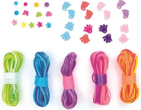 Lovely Box - Set creativo Scoubidou - 5 tecniche di intreccio con fili colorati