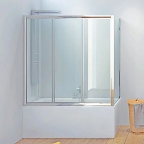 Kamalu - Box vasca 2 lati 170x90cm modello P2000S