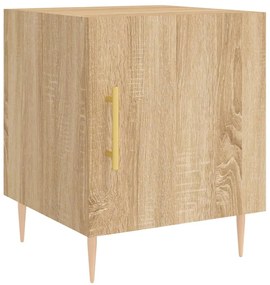 Comodini 2 pz rovere sonoma 40x40x50 cm in legno multistrato