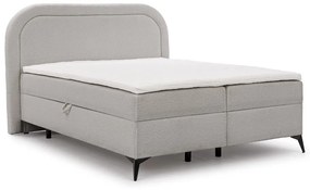 Letto boxspring grigio chiaro con contenitore 160x200 cm Ornes – Ropez