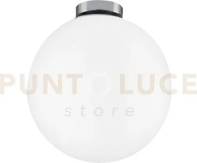 Plafoniera city sfera bianca 1 luce attacco e27 30x30x32cm in vetro...