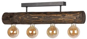 Spot-Light DO6997456 - Lampadario a soffitto TRABO 4xE27/60W/230V pino