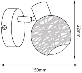 Faretto da parete DEX 1xE14/10W/230V beige/crema