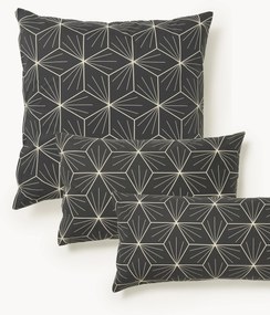 Federa reversibile in cotone con stampa geometrica Ilda