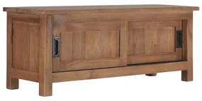 Mobile Porta Tv 90x30x35 Cm İn Legno Massello Di Teak /
