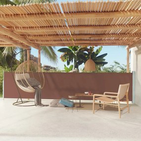 Tenda Laterale Retrattile Per Patio 117x600 Cm Marrone /