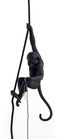 Monkey With Rope Lampada da Esterno a Sospensione Nero - Seletti