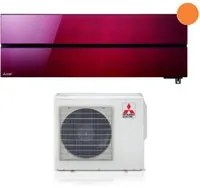 Climatizzatore Condizionatore Mitsubishi Electric Inverter serie Kirigamine Style 9000 Btu MSZ-LN25VGR Ruby Red R-32 Wi-Fi Integrato Classe A+++ Rosso