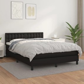 Giroletto A Molle Con Materasso Nero 140x190 Cm İn Similpelle /