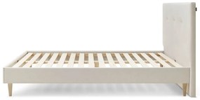 Letto matrimoniale imbottito beige con griglia 160x200 cm Tory - Bobochic Paris