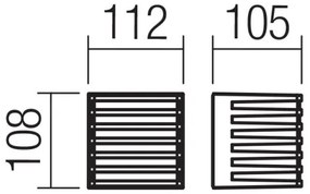 Redo 90639-Applique a LED da esterno BLAZE LED/12W/230V 3000K IP54 antracite