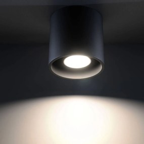 Plafoniera da Soffitto in Alluminio ORBIS 1 GU10 Nera da Interno