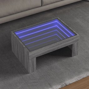 Tavolino Da Salotto Con Led Infinity Grigio Sonoma 70x50x30 Cm /
