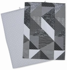 Set di strofinacci in cotone 2 pz 50x70 cm Larsson Geo – Catherine Lansfield