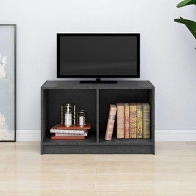 Mobile porta tv grigio 70x33x42 cm in legno massello di pino