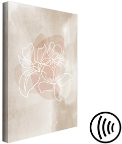 Quadro su tela Fragrance bloom (1-pannello) verticale - lineart floreale astratta
