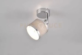 Arosa spot metallo cromato con paralume grigio h. 16cm 1 luce attac...