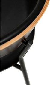 Sedia da pranzo nera/colore naturale scuro con braccioli Crib – DAN-FORM Denmark