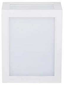 Applique Lampada Led Da Muro Parete a Lanterna 12W 4000K Carcassa Bianca IP65 360 Gradi SKU-8335