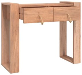 Tavolo Consolle 90x35x75 cm in Legno Massello di Teak